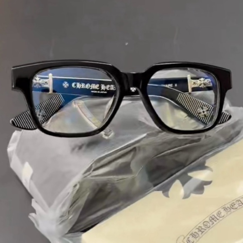 Chrome Hearts Black Frame Glasses